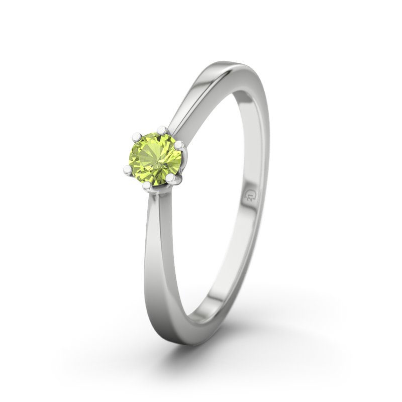 Peridot Sterlingsilberring La Paz, Sterlingsilber 925, von vorn