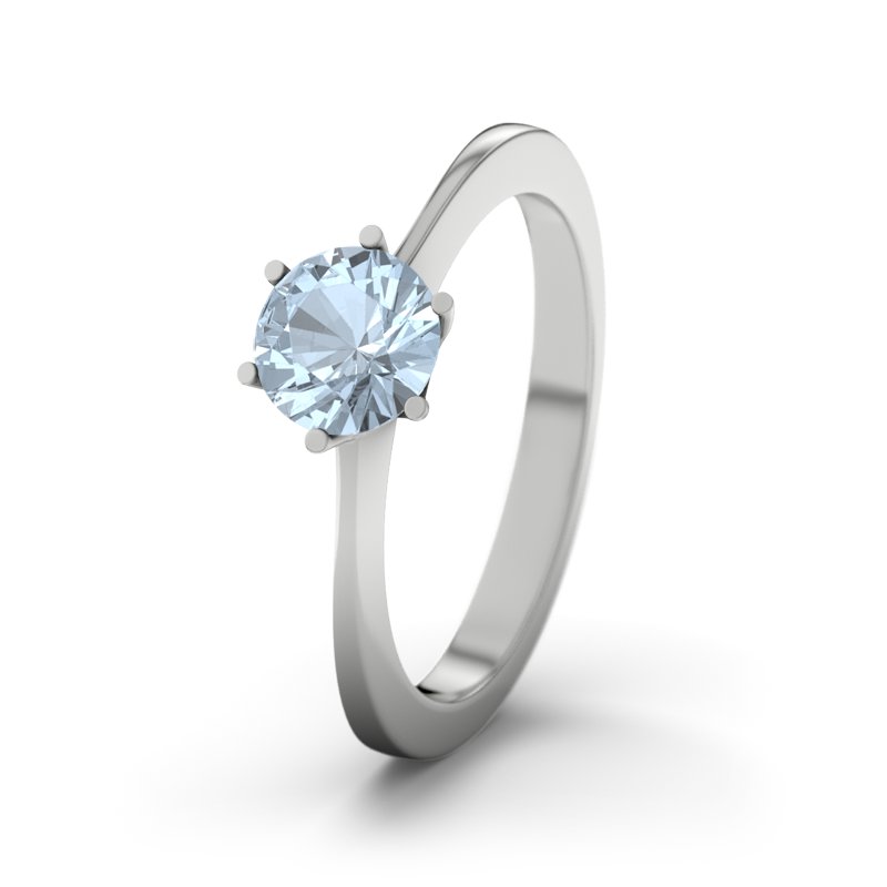 Blauer Topas Sterlingsilberring Las Palmas, Sterlingsilber 925, von vorn