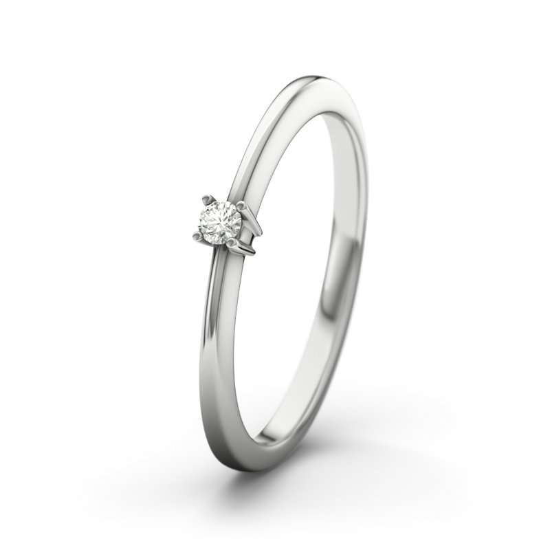 Diamantring Leah, Platinum 950, von vorn