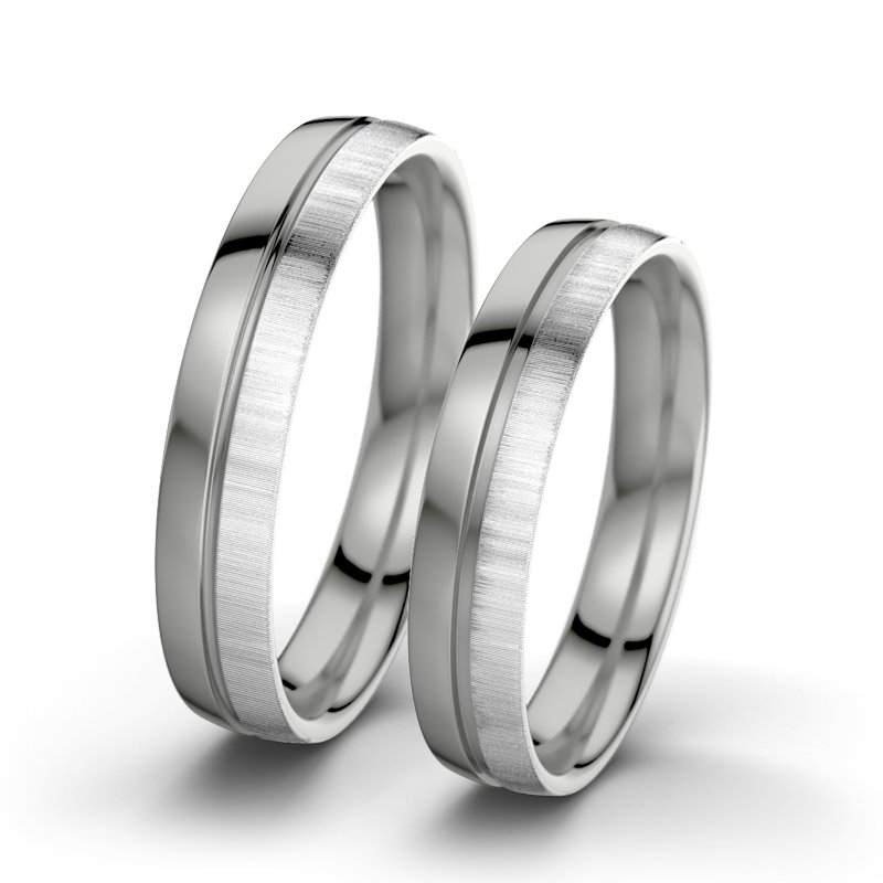 Kein Stein Platinum poliertring Letizia F4, Platinum 600 poliert, von vorn