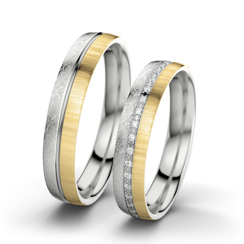 Diamantring Letizia F4, Sterlingsilber 925 eismatt, von vorn