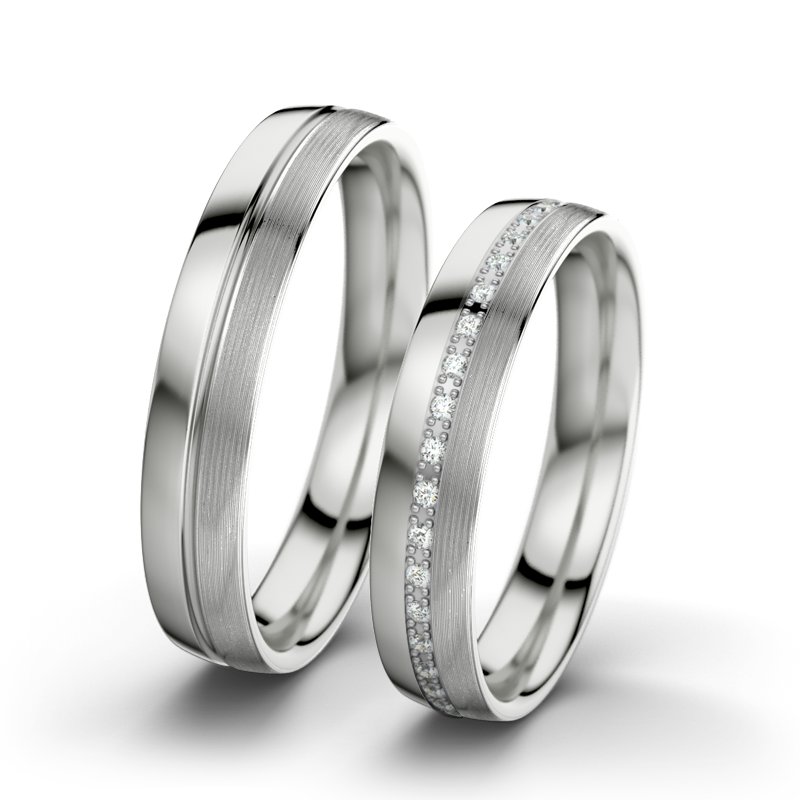 Diamantring Letizia F4, Sterlingsilber 925 poliert, von vorn