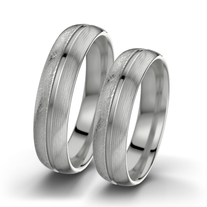 Kein Stein Platinum eismattring Letizia F5, Platinum 600 eismatt, von vorn
