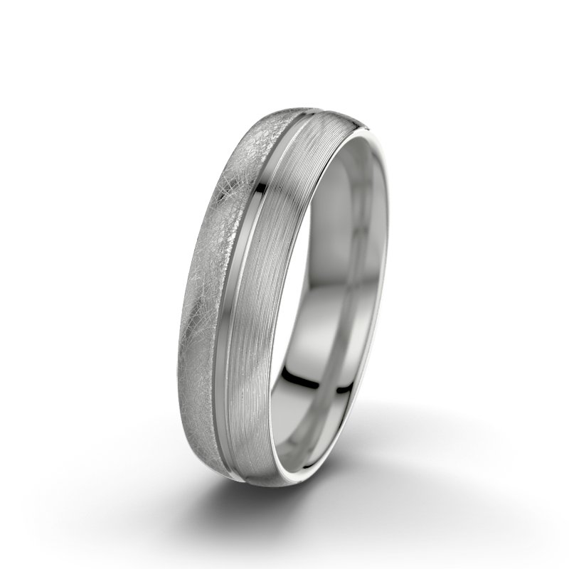 Kein Stein Platinum eismattring Letizia F5, Platinum 600 eismatt, von vorn
