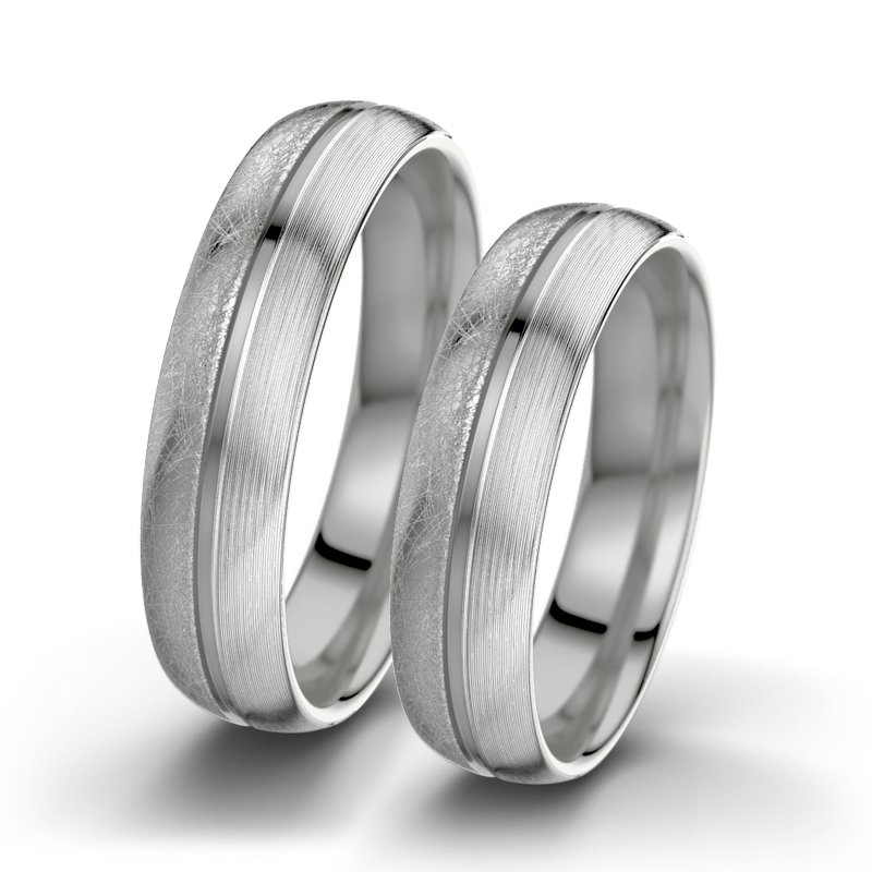 Kein Stein Platinum eismattring Letizia F5, Platinum 600 eismatt, von vorn