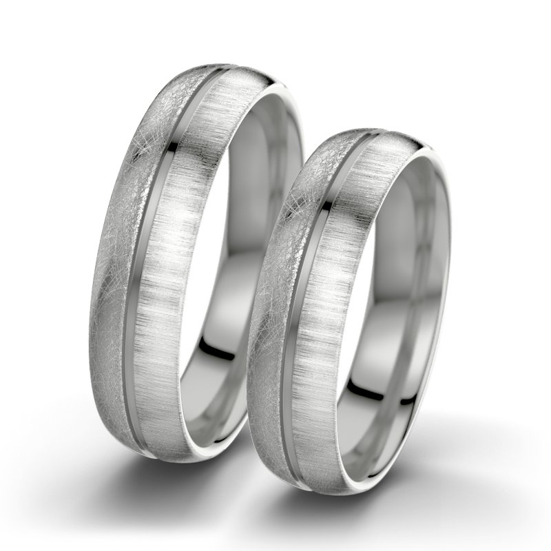 Kein Stein Platinum eismattring Letizia F5, Platinum 600 eismatt, von vorn