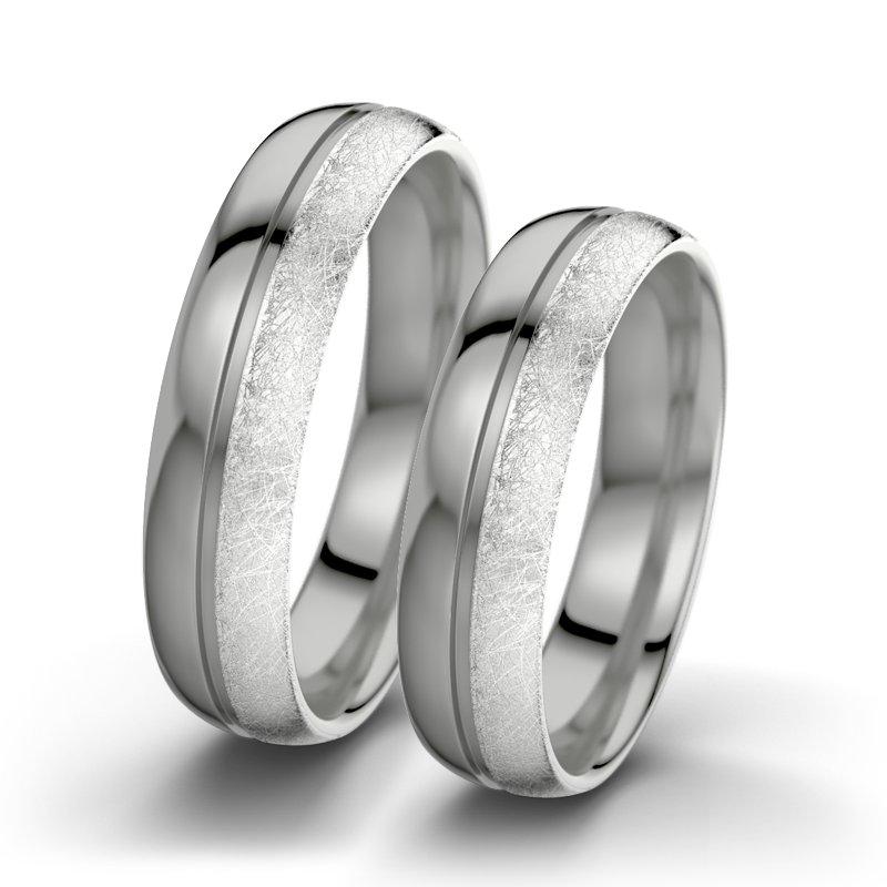 Kein Stein Platinum poliertring Letizia F5, Platinum 600 poliert, von vorn
