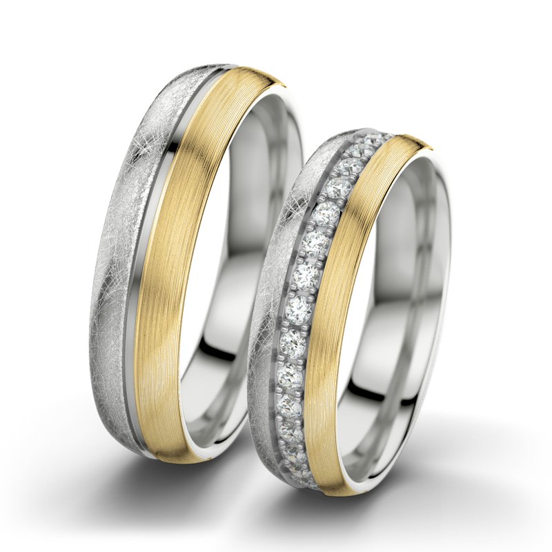 Diamantring Letizia F5, Sterlingsilber 925 eismatt, von vorn