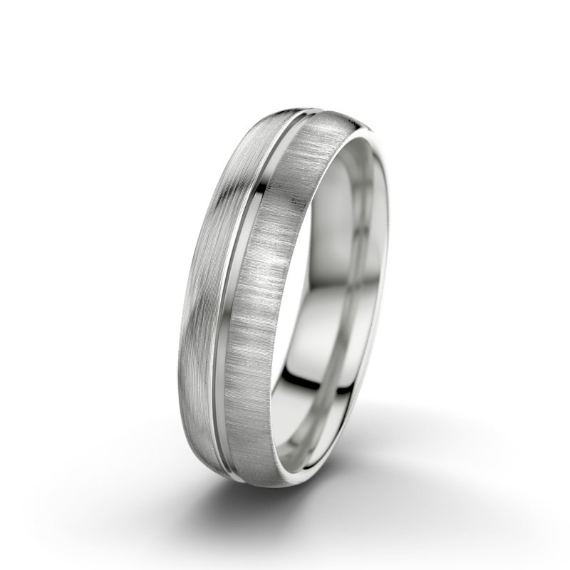 Kein Stein Sterlingsilber längsmattring Letizia F5, Sterlingsilber 925 längsmatt, von vorn