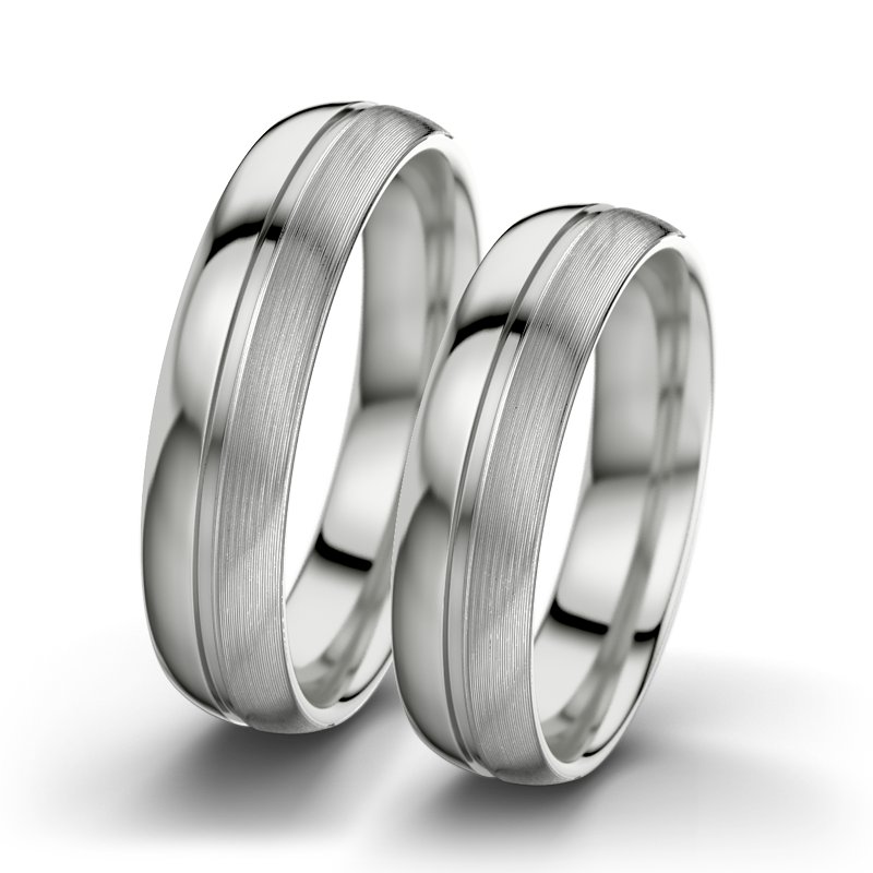 Kein Stein Sterlingsilber poliertring Letizia F5, Sterlingsilber 925 poliert, von vorn