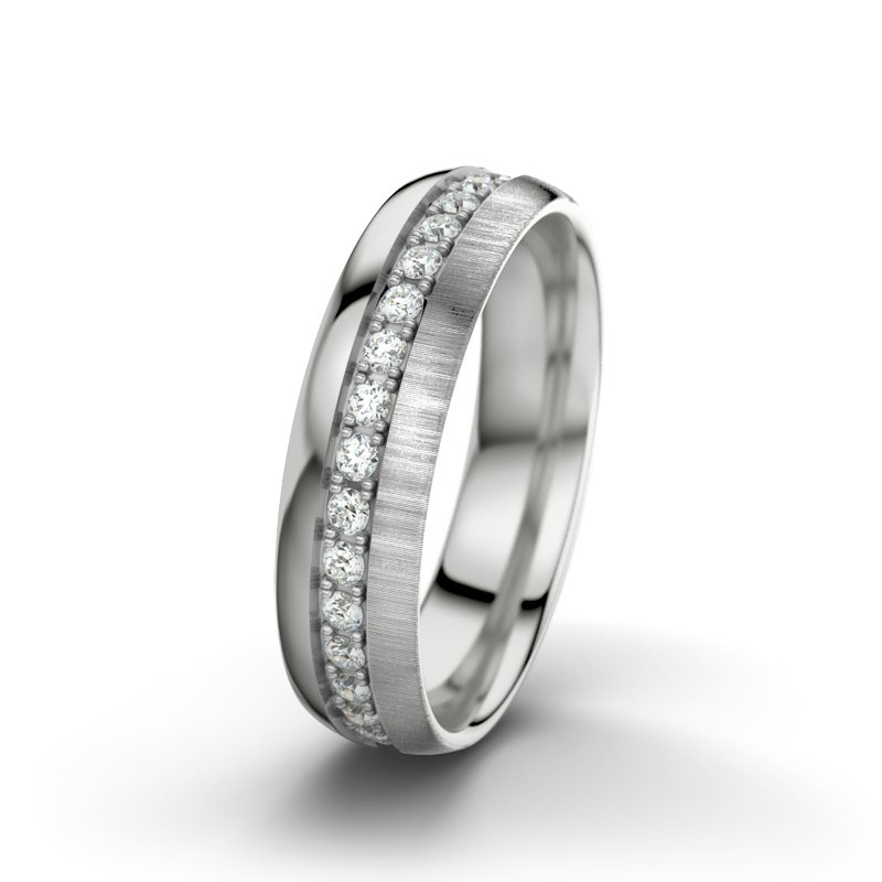 Diamantring Letizia F5, Sterlingsilber 925 poliert, von vorn