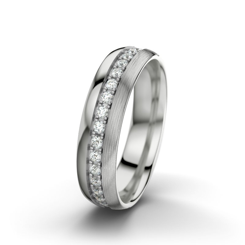 Diamantring Letizia F5, Sterlingsilber 925 poliert, von vorn