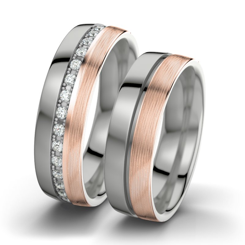 Diamantring Letizia F6, Palladium 950 poliert, von vorn