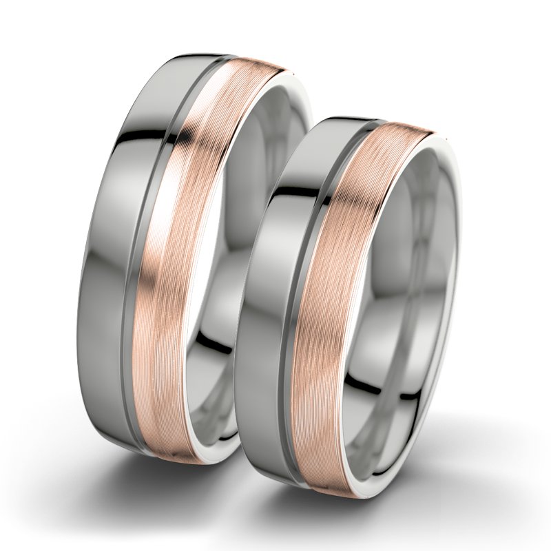 Kein Stein Palladium poliertring Letizia F6, Palladium 950 poliert, von vorn