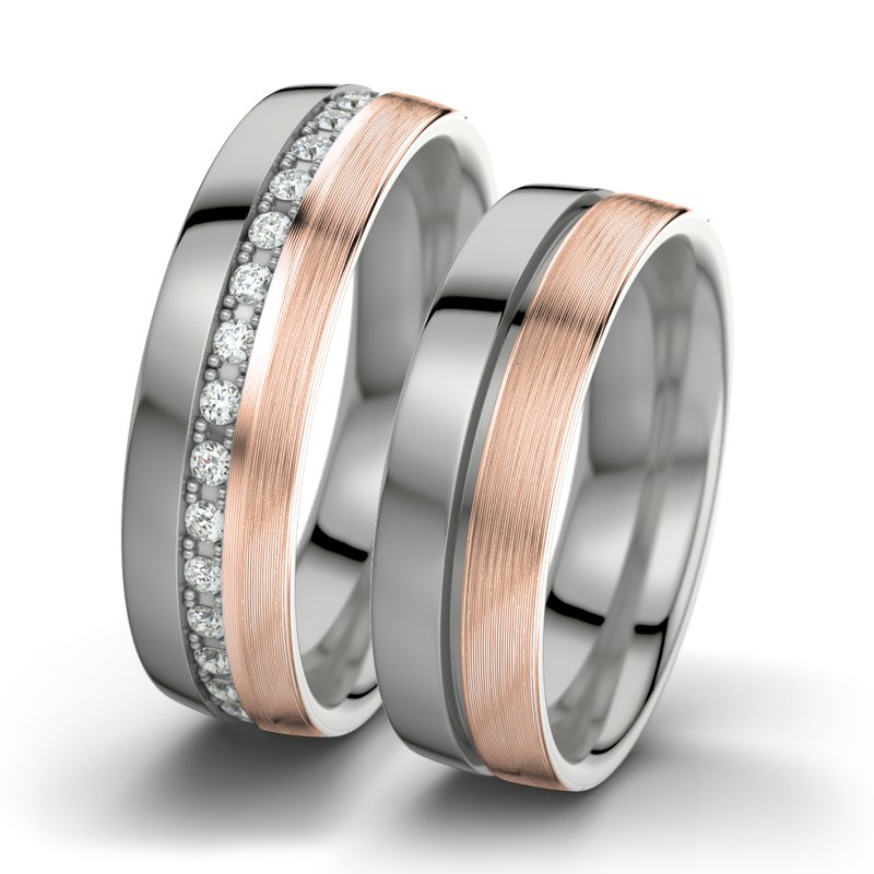 Diamantring Letizia F6, Platinum 950 poliert, von vorn