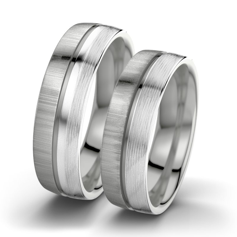 Kein Stein Platinum quermattring Letizia F6, Platinum 600 quermatt, von vorn