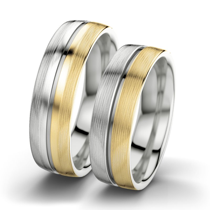 Kein Stein Sterlingsilber längsmattring Letizia F6, Sterlingsilber 925 längsmatt, von vorn