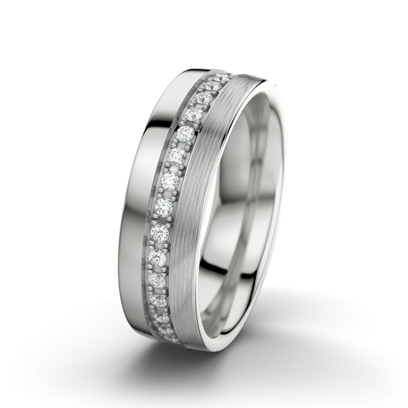 Diamantring Letizia F6, Sterlingsilber 925 poliert, von vorn