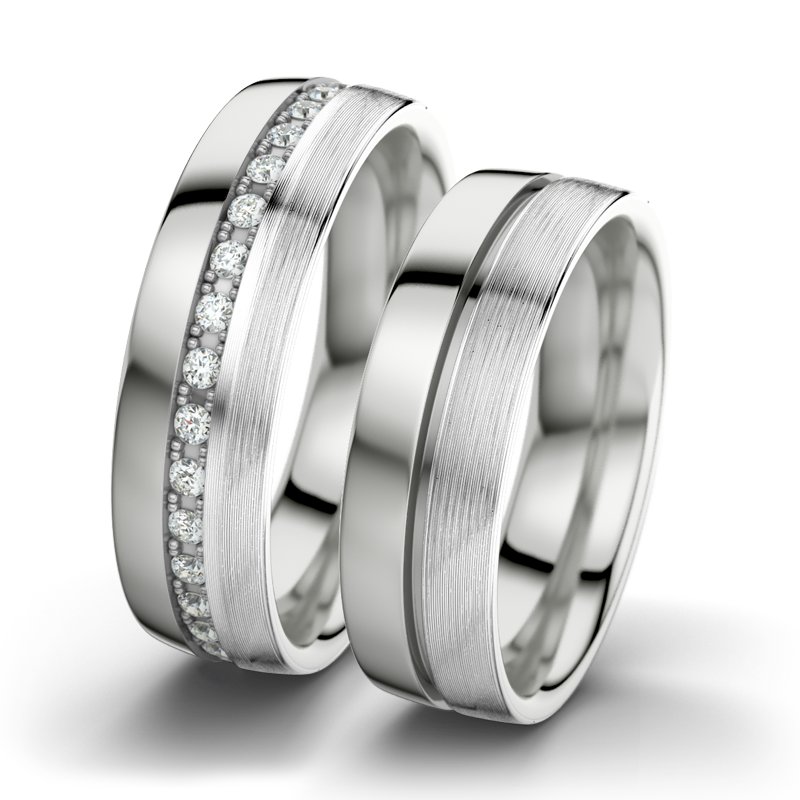 Diamantring Letizia F6, Sterlingsilber 925 poliert, von vorn
