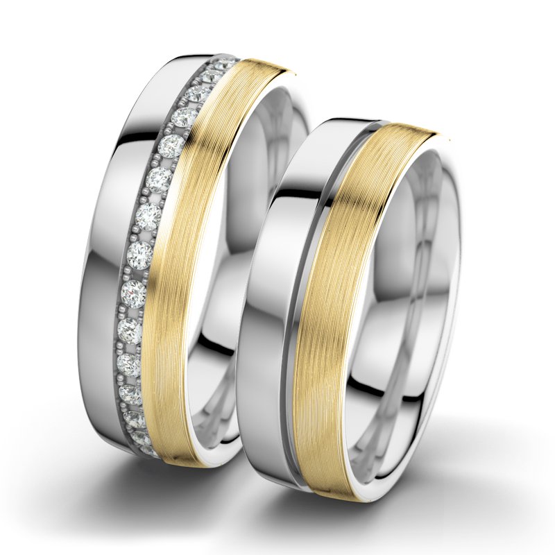 Diamantring Letizia F6, Weißgold 585 poliert, von vorn