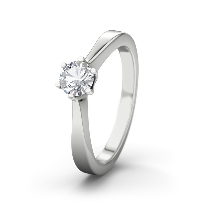 Zirkonia Sterlingsilberring Lille, Sterlingsilber 925, von vorn