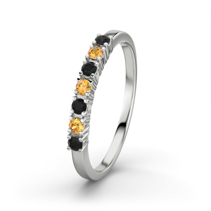 Citrin Sterlingsilberring Linda, Sterlingsilber 925, von vorn