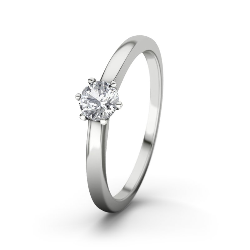 Zirkonia Platinumring Marbella, Platinum 950, von vorn