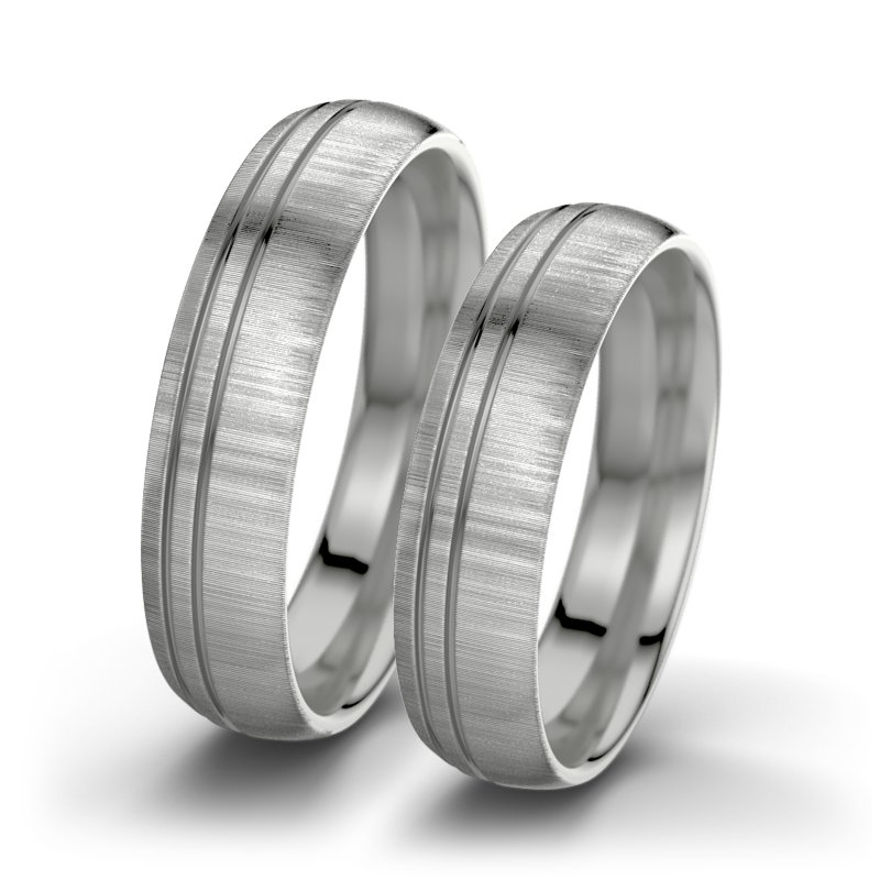 Kein Stein Palladium quermattring Maria F5, Palladium 950 quermatt, von vorn
