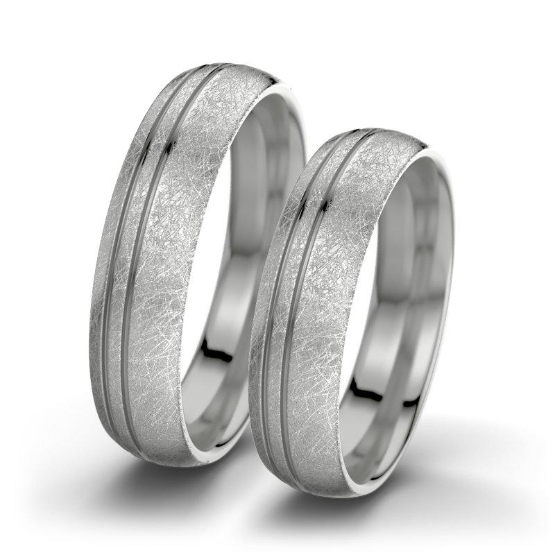 Kein Stein Platinum eismattring Maria F5, Platinum 950 eismatt, von vorn