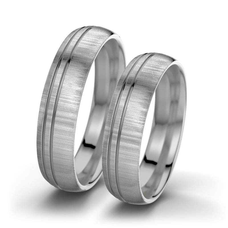 Kein Stein Platinum quermattring Maria F5, Platinum 950 quermatt, von vorn