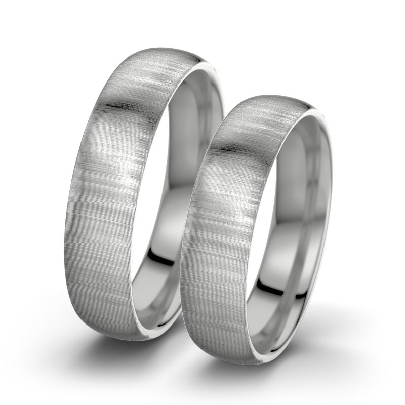 Kein Stein Palladium quermattring Mary F5, Palladium 950 quermatt, von vorn
