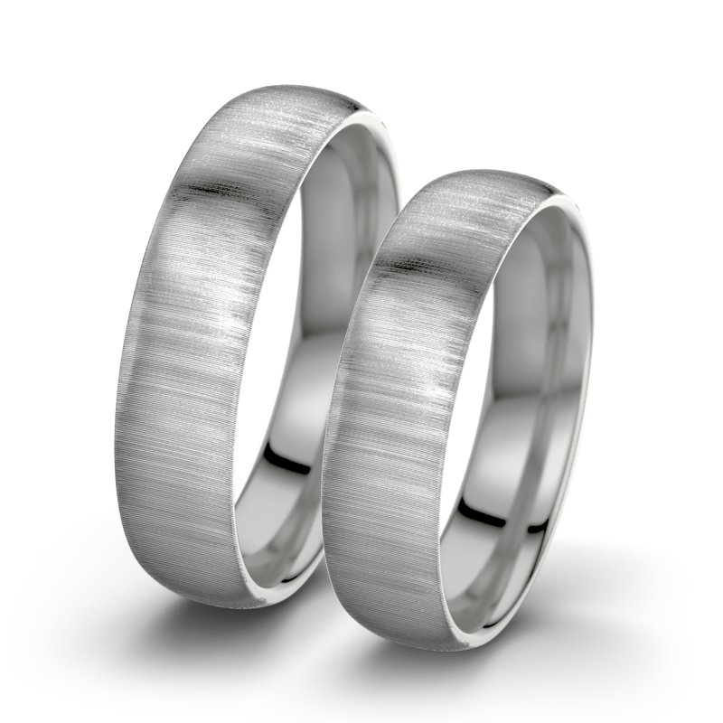 Kein Stein Platinum quermattring Mary F5, Platinum 950 quermatt, von vorn