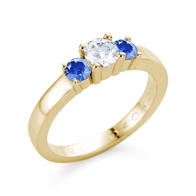 Diamantring Matilda, Gelbgold 375, von vorn