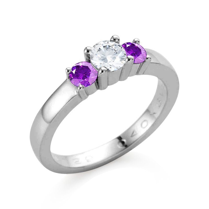 Diamantring Matilda, Platinum 950, von vorn