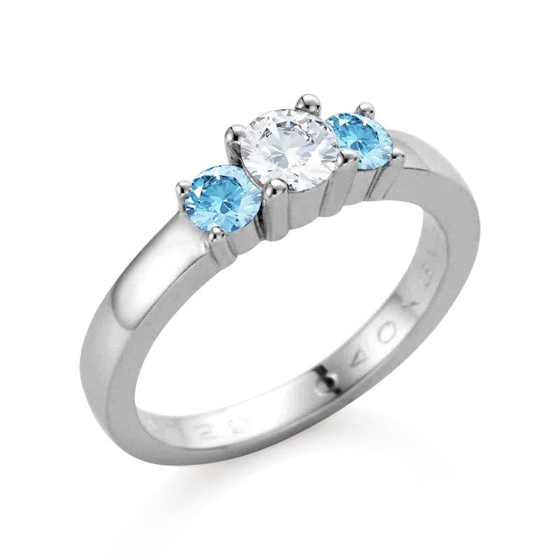 Diamantring Matilda, Platinum 950, von vorn