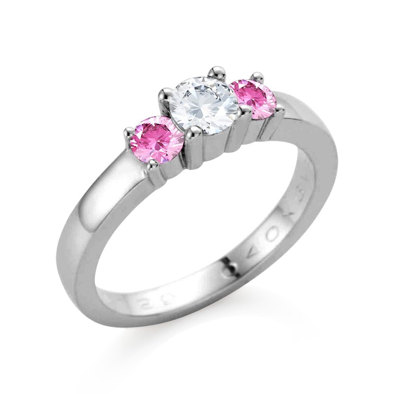 Diamantring Matilda, Platinum 950, von vorn
