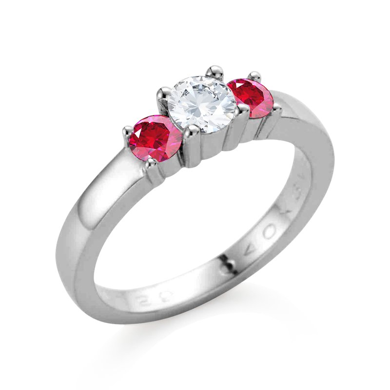 Diamantring Matilda, Platinum 950, von vorn