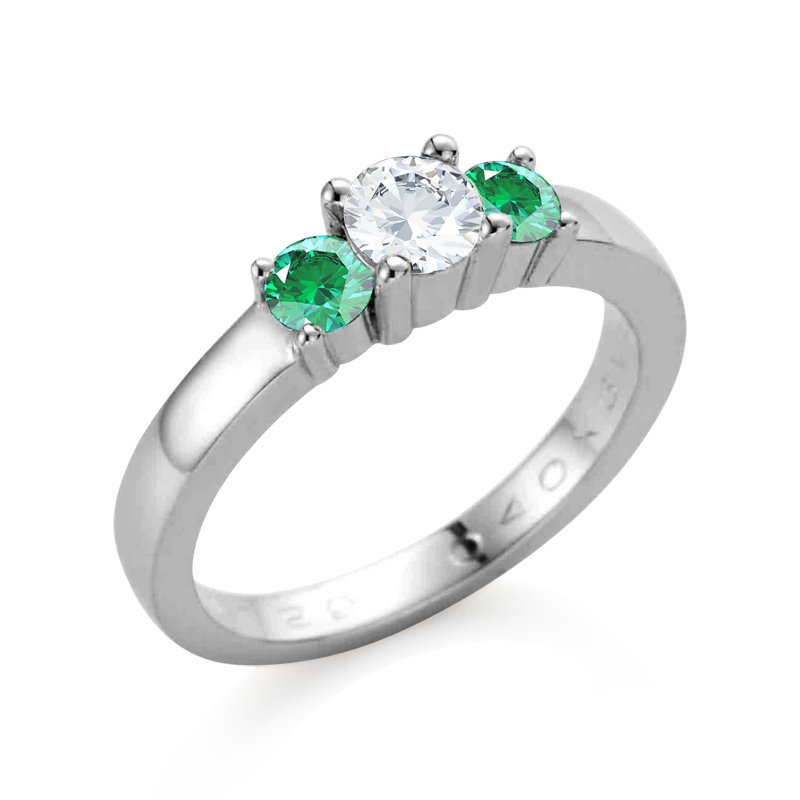 Diamantring Matilda, Platinum 950, von vorn