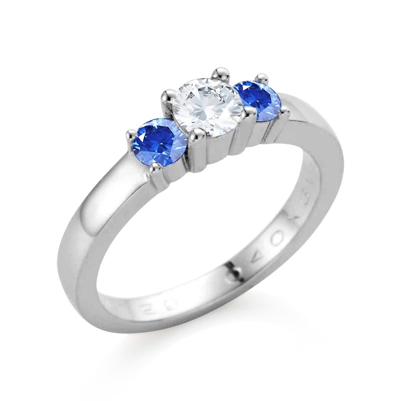 Diamantring Matilda, Weißgold 375, von vorn
