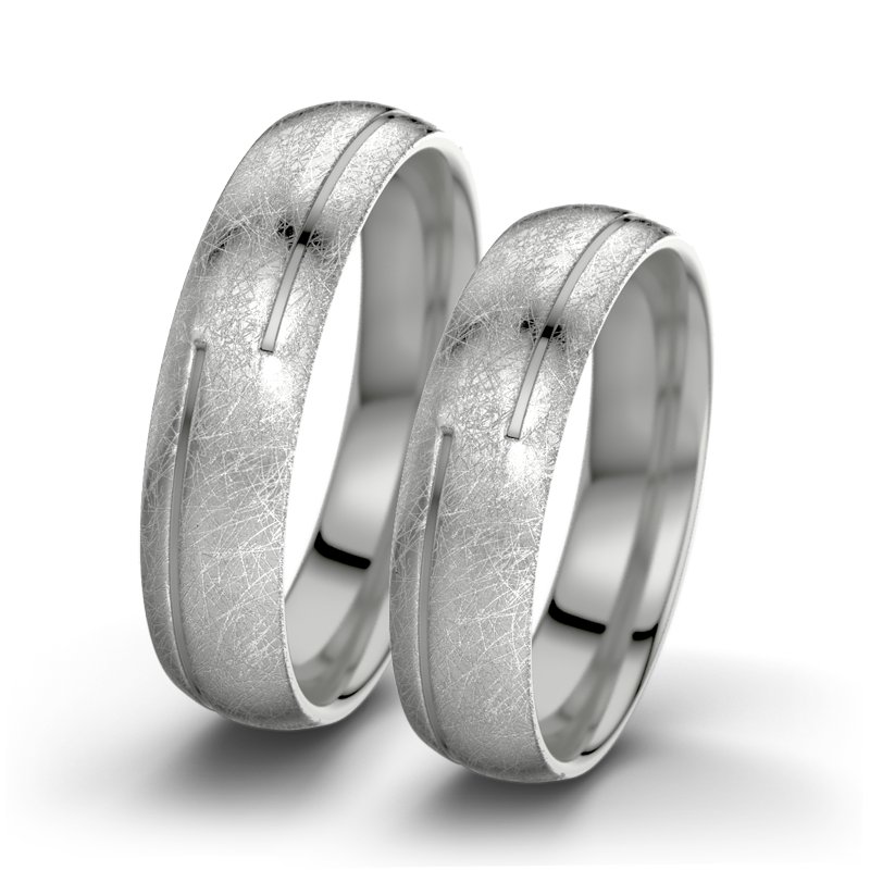 Kein Stein Palladium eismattring Maxima F5, Palladium 950 eismatt, von vorn
