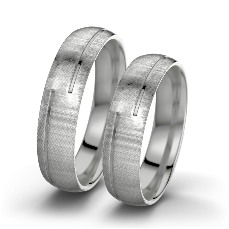 Kein Stein Palladium quermattring Maxima F5, Palladium 950 quermatt, von vorn