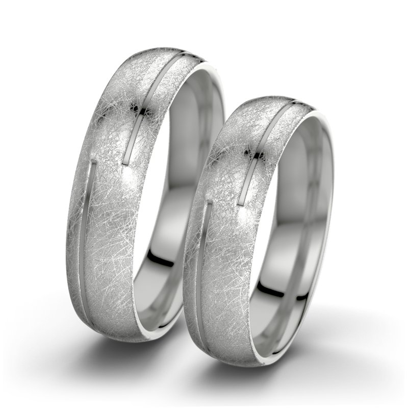 Kein Stein Platinum eismattring Maxima F5, Platinum 950 eismatt, von vorn
