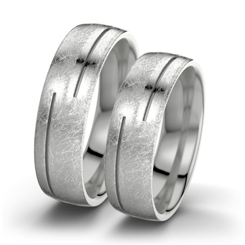 Kein Stein Platinum eismattring Maxima F6, Platinum 950 eismatt, von vorn