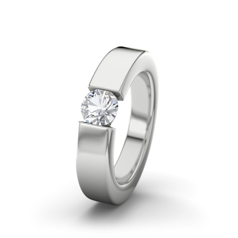 Zirkonia Sterlingsilberring Mississippi, Sterlingsilber 925, von vorn