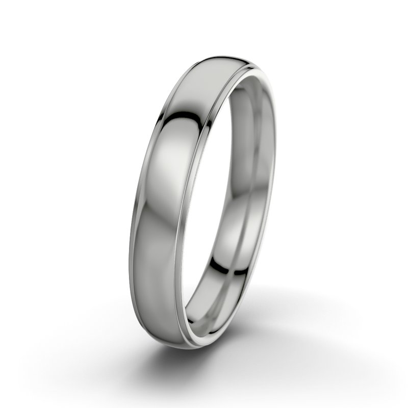 Kein Stein Platinum poliertring Napoleon M4, Platinum 600 poliert, von vorn
