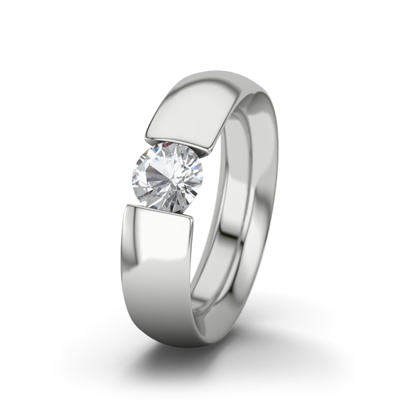 Zirkonia Sterlingsilberring New Hampshire, Sterlingsilber 925, von vorn