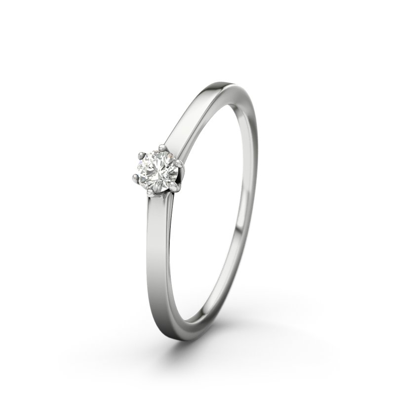 Diamantring Nogoya, Platinum 950, von vorn