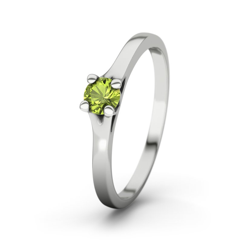 Peridot Sterlingsilberring Notting Hill, Sterlingsilber 925, von vorn