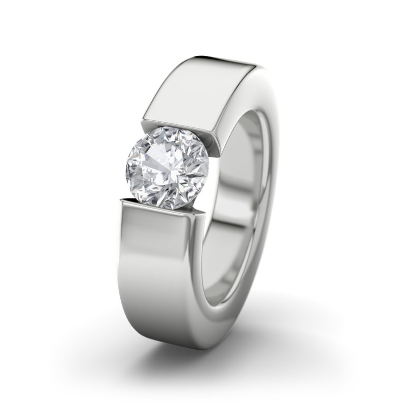 Zirkonia Sterlingsilberring Palau, Sterlingsilber 925, von vorn