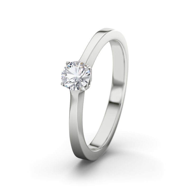 Zirkonia Weißgoldring Riad, Weißgold 375, von vorn